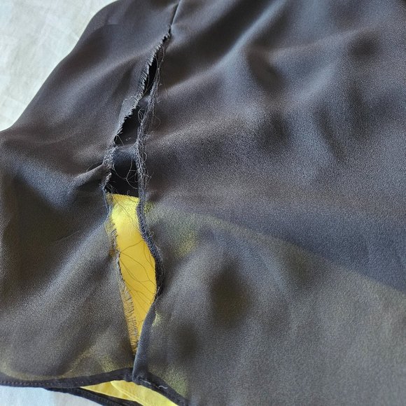 Planet Silk Navy & Gray Dress Size 16 - Picture 8 of 9